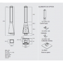 Plan de la Cheminée métallique Rocal D-9