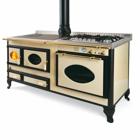 Cuisinière à Bois Bouilleur Mixte wWekos 165 LGE / SF Rustica santoreggia