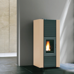 Macdimo SA, Poêle à pellets granulés Palazzetti Ecofire GINGER 9 ou 12kW  Acier