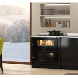 Cuisinière bois encastrable Nordica Padova Inox ou noire