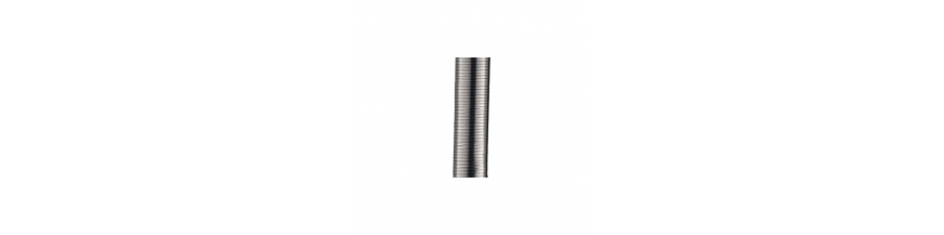 Tuyaux inox flexibles et pièces raccordements pour foyers et inserts 
