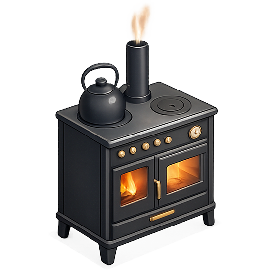 Sélection de cuisinière à bois et piano de cuisson à Valence (Drôme) par Poêle & Ambiance