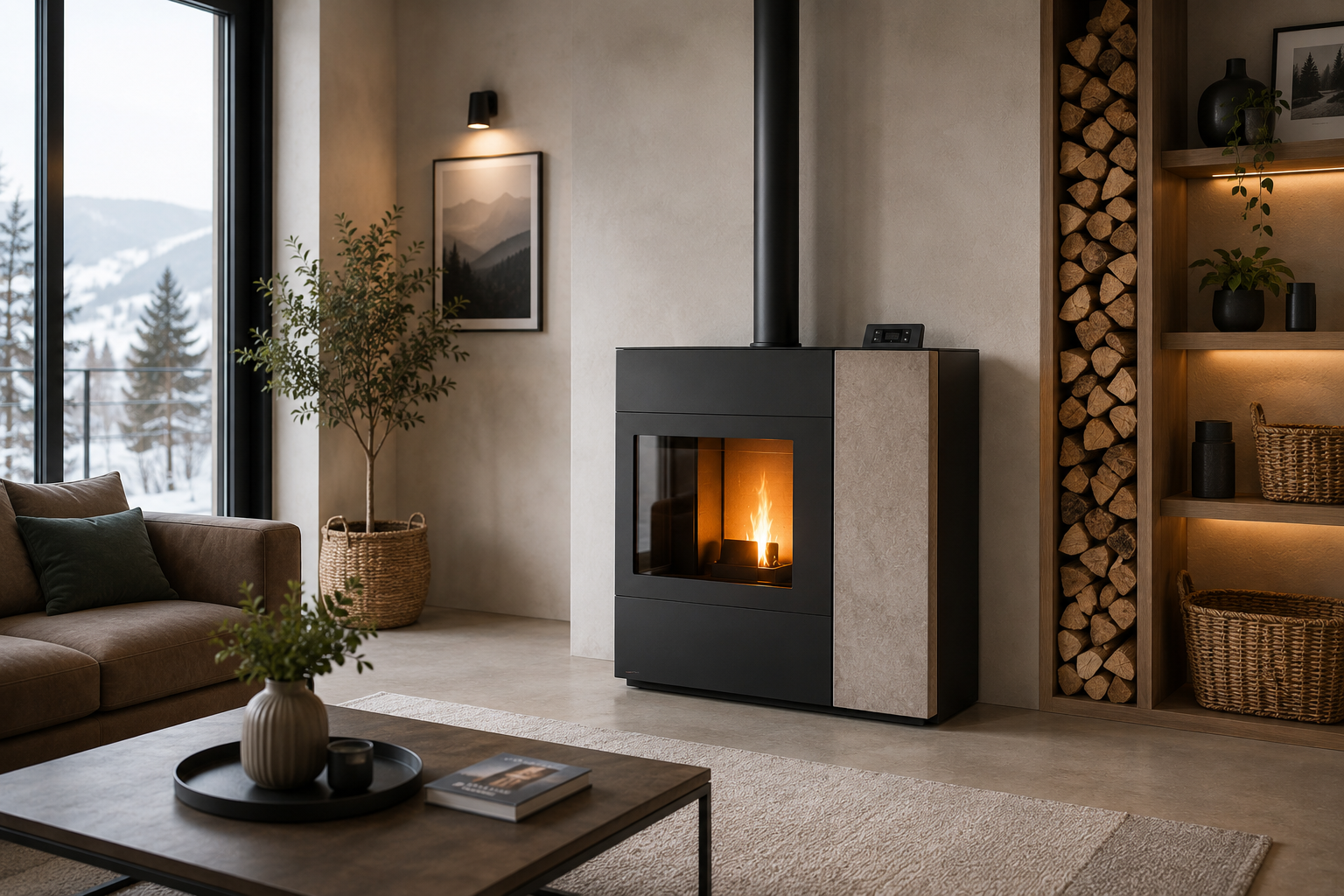 Le poêle mixte, aussi appelé poêle hybride, associe les avantages du poêle à bois et du poêle à granulés dans un seul appareil. Il vous permet de profiter du charme d’une flambée au bois tout en bénéficiant du confort d’un chauffage automatique aux granulés.